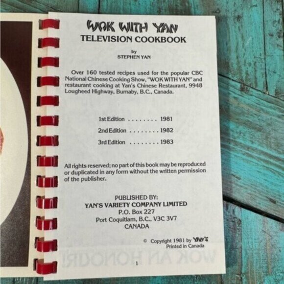 Vintage WOK WITH YAN: Television Cookbook by Stephen Yan Softcover Recipe Book - Picture 7 of 8